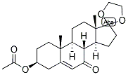 5-ANDROSTEN-3-BETA-OL-7,17-DIONE 3-ACETATE, 17-ETHYLENEKETAL Struktur