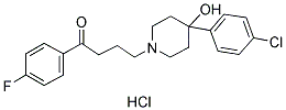 4-[4-(4-CHLOROPHENYL)-4-HYDROXY-1-PIPERIDINYL]-1-(4-FLUOROPHENYL)-1-BUTANONE HYDROCHLORIDE Struktur