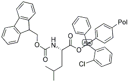 FMOC-LEU-2-CL-TRT RESIN Struktur