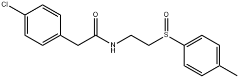 2-(4-CHLOROPHENYL)-N-(2-[(4-METHYLPHENYL)SULFINYL]ETHYL)ACETAMIDE Struktur