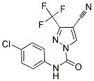 N-(4-CHLOROPHENYL)-4-CYANO-3-(TRIFLUOROMETHYL)-1H-PYRAZOLE-1-CARBOXAMIDE Struktur