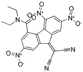 N4,N4-DIETHYL-9-(DICYANOMETHYLIDENE)-2,5,7-TRINITRO-9H-FLUORENE-4-CARBOXAMIDE Struktur