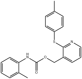 (2-[(4-METHYLPHENYL)SULFANYL]-3-PYRIDINYL)METHYL N-(2-METHYLPHENYL)CARBAMATE Struktur