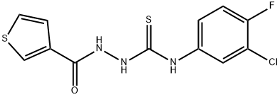 N-(3-CHLORO-4-FLUOROPHENYL)-2-(3-THIENYLCARBONYL)-1-HYDRAZINECARBOTHIOAMIDE Struktur