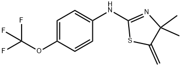 (4,4-DIMETHYL-3-METHYLENE(2,5-THIAZOLINYL))(4-(TRIFLUOROMETHOXY)PHENYL)AMINE Struktur