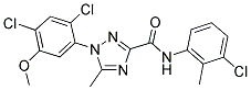 N-(3-CHLORO-2-METHYLPHENYL)-1-(2,4-DICHLORO-5-METHOXYPHENYL)-5-METHYL-1H-1,2,4-TRIAZOLE-3-CARBOXAMIDE Struktur