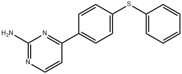 4-[4-(PHENYLSULFANYL)PHENYL]-2-PYRIMIDINAMINE Struktur