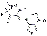 METHYL 4-([2-(ETHOXYCARBONYL)-4,4,4-TRIFLUORO-3-OXOBUT-1-ENYL]AMINO)THIOPHENE-3-CARBOXYLATE Struktur