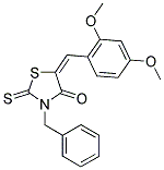 (5E)-3-BENZYL-5-(2,4-DIMETHOXYBENZYLIDENE)-2-THIOXO-1,3-THIAZOLIDIN-4-ONE Struktur