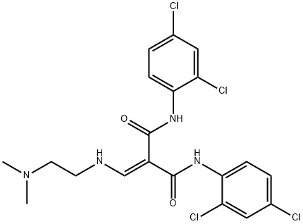 N1,N3-BIS(2,4-DICHLOROPHENYL)-2-(([2-(DIMETHYLAMINO)ETHYL]AMINO)METHYLENE)MALONAMIDE Struktur