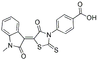 4-[(5Z)-5-(1-METHYL-2-OXO-1,2-DIHYDRO-3H-INDOL-3-YLIDENE)-4-OXO-2-THIOXO-1,3-THIAZOLIDIN-3-YL]BENZOIC ACID