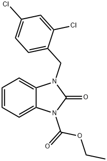 ETHYL 3-(2,4-DICHLOROBENZYL)-2-OXO-2,3-DIHYDRO-1H-1,3-BENZIMIDAZOLE-1-CARBOXYLATE Struktur