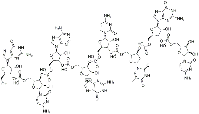 GCAGCTGC, 5'-NON-PHOSPHORYLATED Struktur