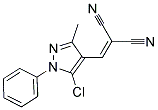 2-[(5-CHLORO-3-METHYL-1-PHENYL-1H-PYRAZOL-4-YL)METHYLIDENE]MALONONITRILE Struktur