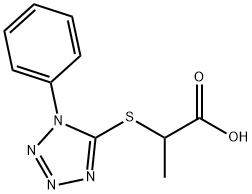 2-[(1-PHENYL-1H-TETRAAZOL-5-YL)SULFANYL]PROPANOIC ACID Struktur