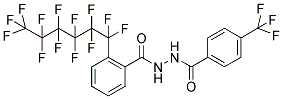 N'1-[4-(TRIFLUOROMETHYL)BENZOYL]-2-(1,1,2,2,3,3,4,4,5,5,6,6,6-TRIDECAFLUOROHEXYL)BENZENE-1-CARBOHYDRAZIDE Struktur