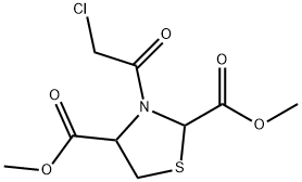 DIMETHYL 3-(2-CHLOROACETYL)-1,3-THIAZOLANE-2,4-DICARBOXYLATE Struktur