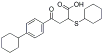 4-(4-CYCLOHEXYLPHENYL)-2-(CYCLOHEXYLSULFANYL)-4-OXOBUTANOIC ACID Struktur