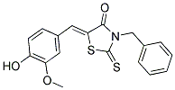 (5Z)-3-BENZYL-5-(4-HYDROXY-3-METHOXYBENZYLIDENE)-2-THIOXO-1,3-THIAZOLIDIN-4-ONE Struktur