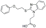 3-(2-[(2-PHENOXYETHYL)THIO]-1H-BENZIMIDAZOL-1-YL)PROPANOIC ACID Struktur