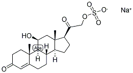 4-PREGNEN-11-BETA, 21-DIOL-3,20-DIONE 21-SULPHATE, SODIUM SALT Struktur