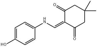 2-(((4-HYDROXYPHENYL)AMINO)METHYLENE)-5,5-DIMETHYLCYCLOHEXANE-1,3-DIONE Struktur