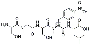H-SER-GLY-SER-P-NITRO-PHE-LEU-OH Struktur