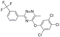 6-METHYL-3-[3-(TRIFLUOROMETHYL)PHENYL]-1,2,4-TRIAZIN-5-YL 2,4,5-TRICHLOROPHENYL ETHER Struktur