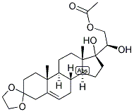 5-PREGNEN-17,20-BETA, 21-TRIOL-3-ONE 21-ACETATE 3-ETHYLENEKETAL Struktur