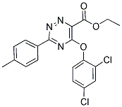 ETHYL 5-(2,4-DICHLOROPHENOXY)-3-(4-METHYLPHENYL)-1,2,4-TRIAZINE-6-CARBOXYLATE Struktur