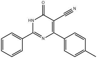 4-HYDROXY-6-(4-METHYLPHENYL)-2-PHENYL-5-PYRIMIDINECARBONITRILE Struktur