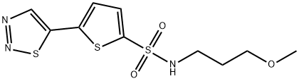 N-(3-METHOXYPROPYL)-5-(1,2,3-THIADIAZOL-5-YL)-2-THIOPHENESULFONAMIDE Struktur