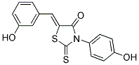 (5Z)-5-(3-HYDROXYBENZYLIDENE)-3-(4-HYDROXYPHENYL)-2-THIOXO-1,3-THIAZOLIDIN-4-ONE Struktur