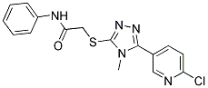 N1-PHENYL-2-([5-(6-CHLORO-3-PYRIDYL)-4-METHYL-4H-1,2,4-TRIAZOL-3-YL]THIO)ACETAMIDE Struktur