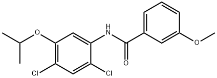 N-(2,4-DICHLORO-5-ISOPROPOXYPHENYL)-3-METHOXYBENZENECARBOXAMIDE Struktur