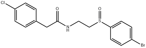 N-(2-[(4-BROMOPHENYL)SULFINYL]ETHYL)-2-(4-CHLOROPHENYL)ACETAMIDE Struktur