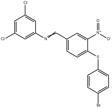 N-((4-[(4-BROMOPHENYL)SULFANYL]-3-NITROPHENYL)METHYLENE)-3,5-DICHLOROANILINE Struktur