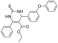 4-(3-PHENOXY-PHENYL)-6-PHENYL-2-THIOXO-1,2,3,4-TETRAHYDRO-PYRIMIDINE-5-CARBOXYLIC ACID ETHYL ESTER Struktur