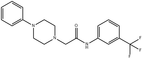 2-(4-PHENYLPIPERAZINO)-N-[3-(TRIFLUOROMETHYL)PHENYL]ACETAMIDE Struktur