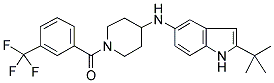 4-[(2-TERT-BUTYL-(1H)-INDOL-5-YL)AMINO]-1-[[3-(TRIFLUOROMETHYL)PHENYL]CARBONYL]PIPERIDINE Struktur