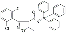 3-(2,6-DICHLOROPHENYL)-5-METHYL-N-(TRIPHENYL-LAMBDA5-PHOSPHANYLIDENE)ISOXAZOLE-4-CARBOXAMIDE Struktur