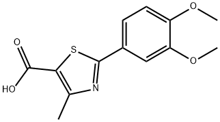 2-(3,4-DIMETHOXY-PHENYL)-4-METHYL-THIAZOLE-5-CARBOXYLIC ACID Struktur