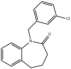 1-(3-CHLOROBENZYL)-1,3,4,5-TETRAHYDRO-2H-1-BENZAZEPIN-2-ONE Struktur