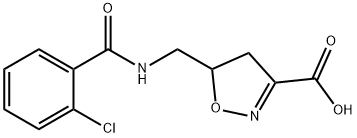 5-([(2-CHLOROBENZOYL)AMINO]METHYL)-4,5-DIHYDRO-3-ISOXAZOLECARBOXYLIC ACID Struktur