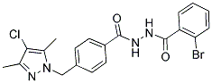 2-BROMO-N'-{4-[(4-CHLORO-3,5-DIMETHYL-1H-PYRAZOL-1-YL)METHYL]BENZOYL}BENZOHYDRAZIDE Struktur