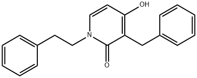 3-BENZYL-4-HYDROXY-1-PHENETHYL-2(1H)-PYRIDINONE Struktur