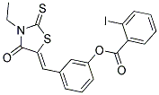 3-[(Z)-(3-ETHYL-4-OXO-2-THIOXO-1,3-THIAZOLIDIN-5-YLIDENE)METHYL]PHENYL 2-IODOBENZOATE Struktur