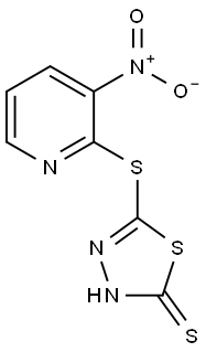 5-[(3-NITRO-2-PYRIDINYL)SULFANYL]-1,3,4-THIADIAZOL-2-YLHYDROSULFIDE Struktur