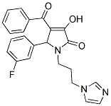 4-BENZOYL-5-(3-FLUOROPHENYL)-3-HYDROXY-1-[3-(1H-IMIDAZOL-1-YL)PROPYL]-1,5-DIHYDRO-2H-PYRROL-2-ONE Struktur