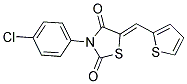 (5Z)-3-(4-CHLOROPHENYL)-5-(THIEN-2-YLMETHYLENE)-1,3-THIAZOLIDINE-2,4-DIONE Struktur